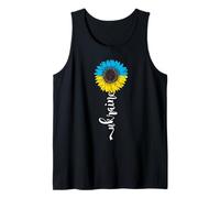 I Stand with Ukraine Support Bandiera Ucraina Girasole Fiore Canotta