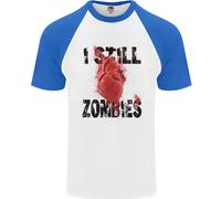 I Still Heart Zombies Apocalypse Maglietta Da Baseball A Maniche Corte Per Uomo