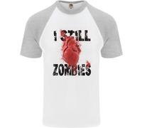 I Still Heart Zombies Apocalypse Maglietta Da Baseball A Maniche Corte Per Uomo