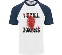 I Still Heart Zombies Apocalypse Maglietta Da Baseball A Maniche Corte Per Uomo