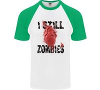 I Still Heart Zombies Apocalypse Uomo S/S Baseball T-Shirt