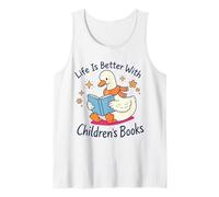 I Still Read Kids Books Cute Duck Reading Book Lover Canotta