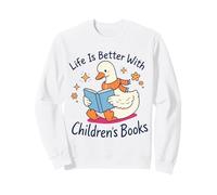 I Still Read Kids Books Cute Duck Reading Book Lover Felpa