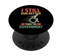 I still run better than the government divertente sedia a rotelle PopSockets PopGrip Adesivo