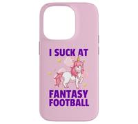 I Suck At Fantasy Football - League Loser Punishment Unicorn Custodia per iPhone 14 Pro