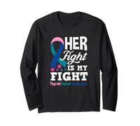 I Suoi combattimenti Sono la mia Lotta Contro Il Cancro alla tiroide Maglia a Manica