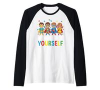 I Supereroi dellautismo osano Essere Te Stesso consapevolezza Bambini Giovani Maglia con Maniche Raglan