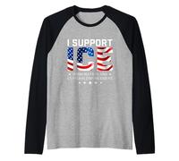 I Support Ice - Diritto Patriottico sull'immigrazione sulla Sicurezza delle frontiere Maglia con Maniche Raglan