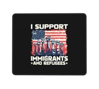 I Support Immigrants And Refugees Tappetino Mouse Soffice Mousemat Liscio Tappetini Mouse per Computer Laptop Gioco 25X30Cm
