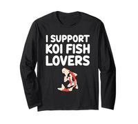 I Support Koi Fish Lovers - Carpa giapponese simbolo armonia pace Maglia a Manica