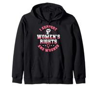 I Support Women’s Rights and Wrongs Funny Gift Felpa con Cappuccio