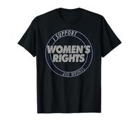 I Support Women's Rights And Wrongs Bold Text Graphic Maglietta