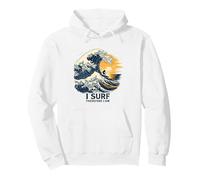 I Surf Pertanto Io Sono Vintage Wave Surfer Filosofia Felpa con Cappuccio