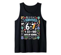 I Survived 100 Days of School Ideale per Bambini Ragazzi Ragazze Canotta