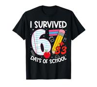 I Survived 67 + 33 Days School Kids Funny 100th Day School Maglietta