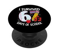 I Survived 67 + 33 Days School Kids Funny 100th Day School PopSockets PopGrip Adesivo
