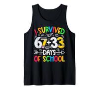 I Survived 67 + 33 Days School Kids Funny Math 100th Day Canotta