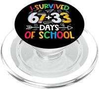 I Survived 67 + 33 Days School Kids Funny Math 100th Day PopSockets PopGrip per MagSafe