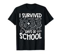 I Survived 67 + 33 Days School Teacher Kids 100th Day School Maglietta