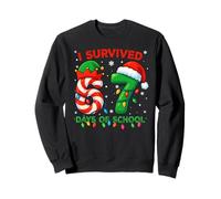 I Survived 67 Days of School Christmas Santa Elf Candy Meme Felpa