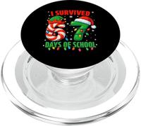 I Survived 67 Days of School Christmas Santa Elf Candy Meme PopSockets PopGrip per MagSafe
