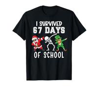 I Survived 67 Days of School Six Seven Meme Teacher Student Maglietta