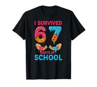 I Survived 67 Days of School Teachers Students 6 7 Six Seven Maglietta