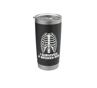 I Survived A Broken Rib Sopravvissuto al recupero Bicchiere termico in acciaio inox doppia parete