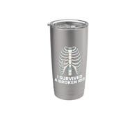 I Survived A Broken Rib Sopravvissuto al recupero Bicchiere termico in acciaio inox doppia parete