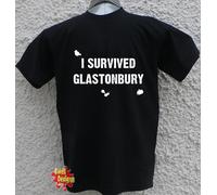 I Survived Glastonbury Festival Musica T Shirt Tutte le Taglie