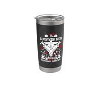 I Survived her Passing Nursing School Funny Nurse Bicchiere termico in acciaio inox doppia parete