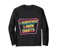 I Survived Lawn Darts Classic Yard Nostalgia Game Fun |- Maglia a Manica