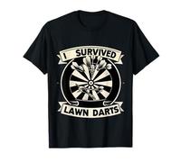 I Survived Lawn Darts Classic Yard Nostalgia Game Fun ||- Maglietta