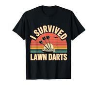 I Survived Lawn Darts Classic Yard Nostalgia Game Fun |- Maglietta
