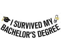 I Survived My Bachelor's Degree Banner, 2026 Bachelor Graduation Party Decor, I'm Done With This BS/Big Degree Energy, Class of 2026 College Graduazione Party Decorazioni Forniture