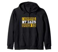 I Survived My Dad's Broken Rib Divertente Felpa con Cappuccio
