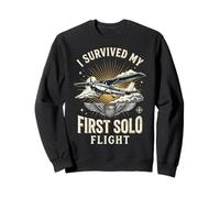 I Survived My First Solo Flight Aviazione Felpa