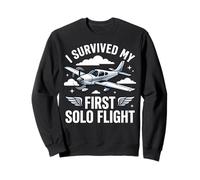 I Survived My First Solo Flight Aviazione Felpa
