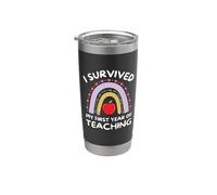 I Survived My First Year of Teaching Bicchiere termico in acciaio inox doppia parete