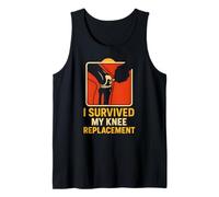 I Survived My Knee Replacement Fun Mens Chirurgia Paziente Canotta