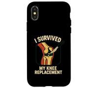 I Survived My Knee Replacement Fun Mens Chirurgia Paziente Custodia per iPhone X/XS