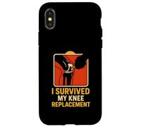 I Survived My Knee Replacement Fun Mens Chirurgia Paziente Custodia per iPhone X/XS