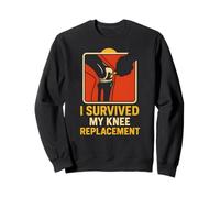 I Survived My Knee Replacement Fun Mens Chirurgia Paziente Felpa
