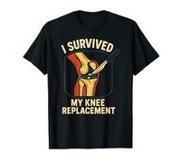 I Survived My Knee Replacement Fun Mens Chirurgia Paziente Maglietta