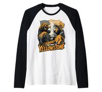 I Survived My Trip To Yellowstone Funny Tourist Souvenir Maglia con Maniche Raglan