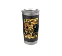 I Survived My Trip To Yosemite Funny Tourist Souvenir Bicchiere termico in acciaio inox doppia parete