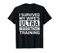 I Survived My Wife's Ultra Marathon Training Runner Running Maglietta