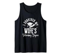 I Survived My Wife's Veterinary Degree Funny Veterinary Graduation Canotta