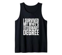 I Survived My Wife's Veterinary Degree Funny Veterinary Graduation Canotta