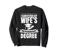 I Survived My Wife's Veterinary Degree Funny Veterinary Graduation Felpa